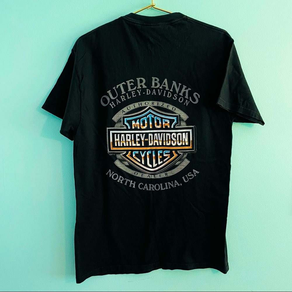 Harley Davidson Shirt Outer Banks NC USA biker motorcycle M